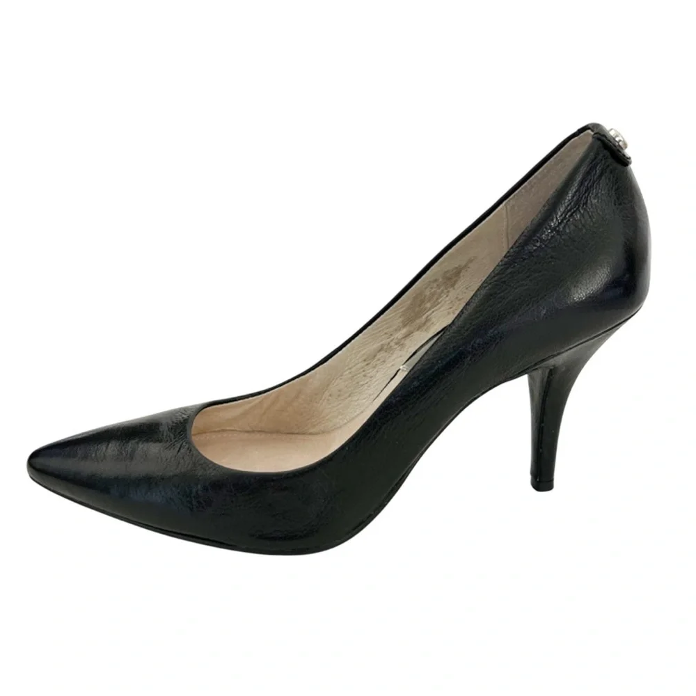 MICHAEL KORS Black leather Pumps Pointed Toe Size 7.5 Career Office